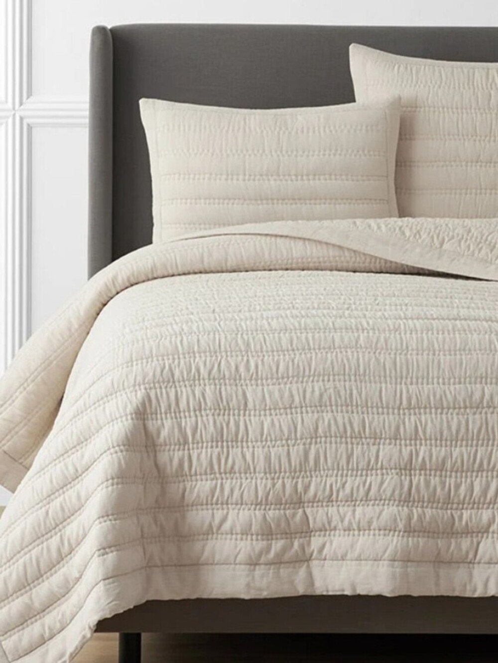 THE COMPANY STORE FULL/QUEEN PREWASHED QUILT SET-LINEN